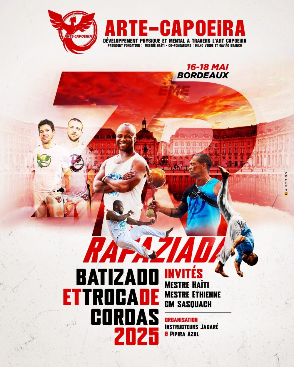 Affiche du 7ème festival Arte-Capoeira Gironde à Bordeaux - Gradignan